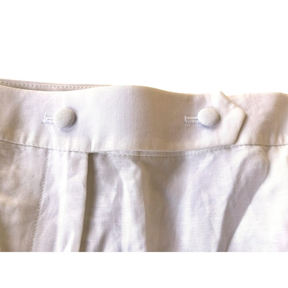 Calvin Klein Linen Tapered Ankle Dress Pants | Women Plus 24W, White NEW $109 - Picture 7 of 15
